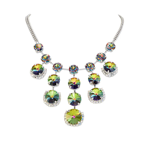 Vestuvinė kaklo papuošalas "Vorteks III" su Swarovski™ kristalais